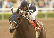 Balance winning the Santa Anita Oaks (G1) under Victor Espinoza