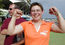 Triumphant Gretchen Kieckhefer