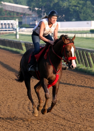 O-T-J Sherry Kirk galloping at River Downs