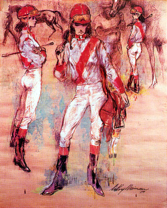 Girl Jockey by Leroy Neiman